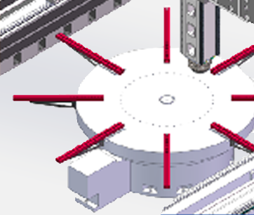 Large diameter rotating workbench