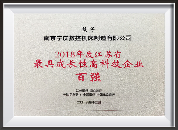 Top 100 High - Tech Enterprises with the Greatest Growth Potential in Jiangsu Province